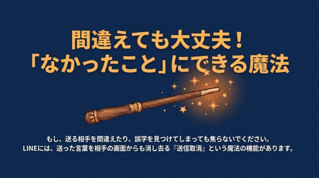 間違えても大丈夫。「なかったこと」にできる送信取消