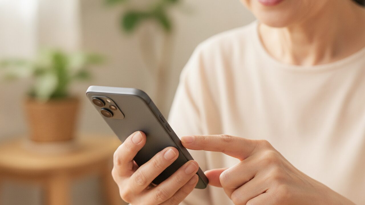 指紋認証でかんたんにロック解除する手元